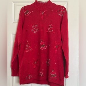 Festive Red Women's Sweater